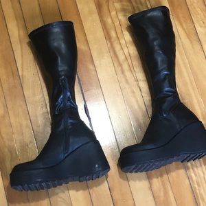 Steve Madden Duke30 Black Platform Boots Size 8.5
